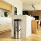 Automatic kitchen bin 50L ARTIC SILVER large capacity in brushed STAINLESS STEEL with strapping