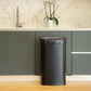 Automatic kitchen bin 58L MAJESTIC large capacity Matt black in stainless steel with strapping