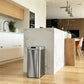 Automatic kitchen bin 60L SILVERLAKE in stainless steel with strapping Large capacity butterfly opening