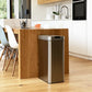 Automatic kitchen bin 70L SILVERLAKE in stainless steel with strapping Large capacity butterfly opening