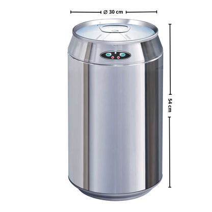 Automatic kitchen bin 30L CAN in stainless steel can shape with bucket