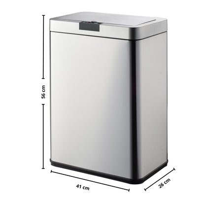 Design automatic kitchen bin 60L DAYTONA in stainless steel with strapping