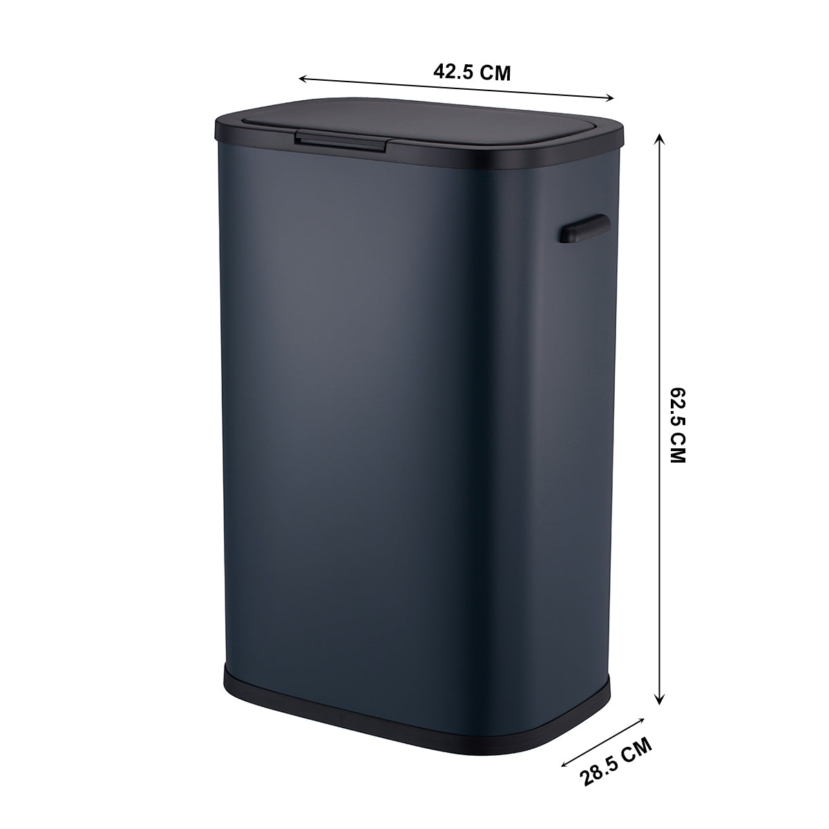 Poubelle de cuisine push 60L PORTLAND en acier Inox GRIS Ouverture par simple pression