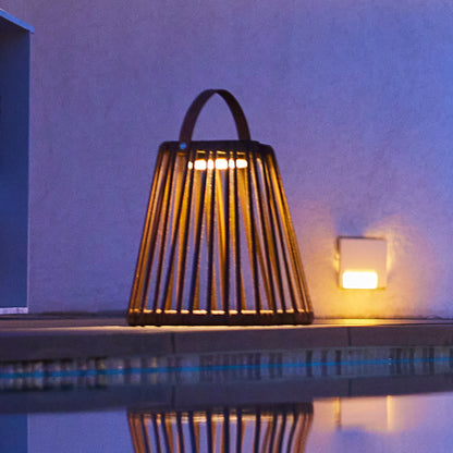 Decorative solar lantern in warm white LED polyethylene SHADY H43cm