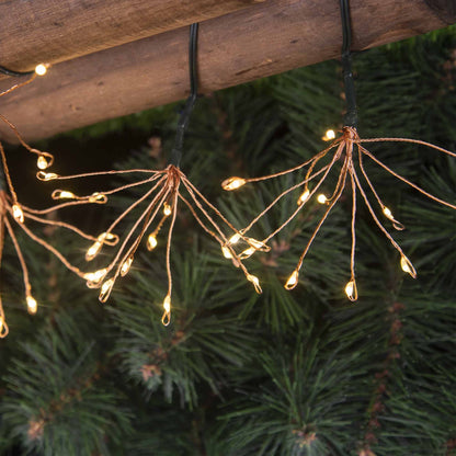 FIREWORKS STRING LIGHT 4.2m Warm White Festive Micro LED Solar Sparkling Fairy Lights