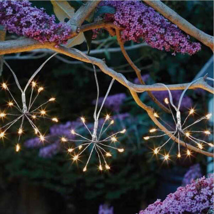 FIREWORKS STRING LIGHT 4.2m Warm White Festive Micro LED Solar Sparkling Fairy Lights