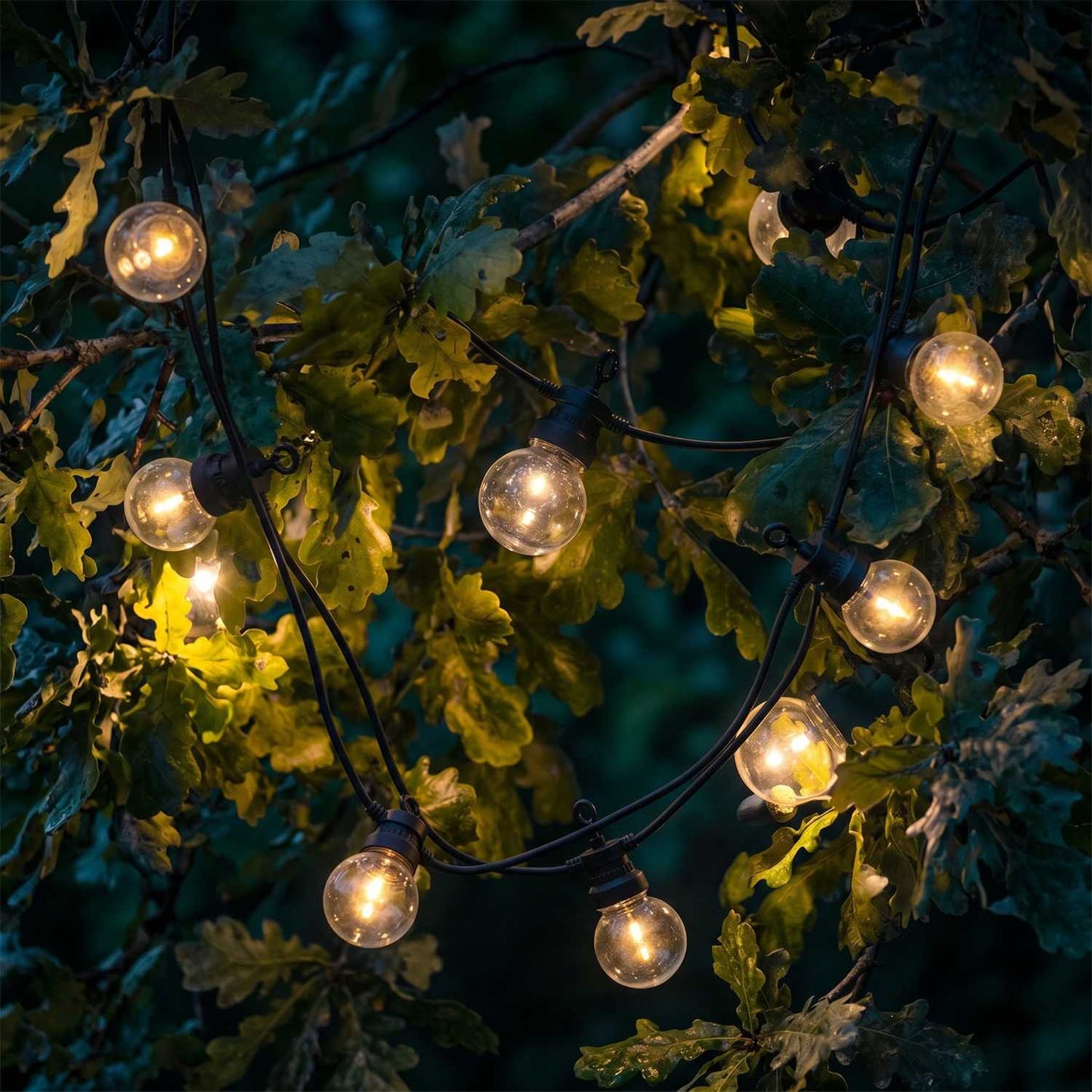 Light garland with 20 transparent warm white LED bulbs PARTY CLEAR 20 L8.70m