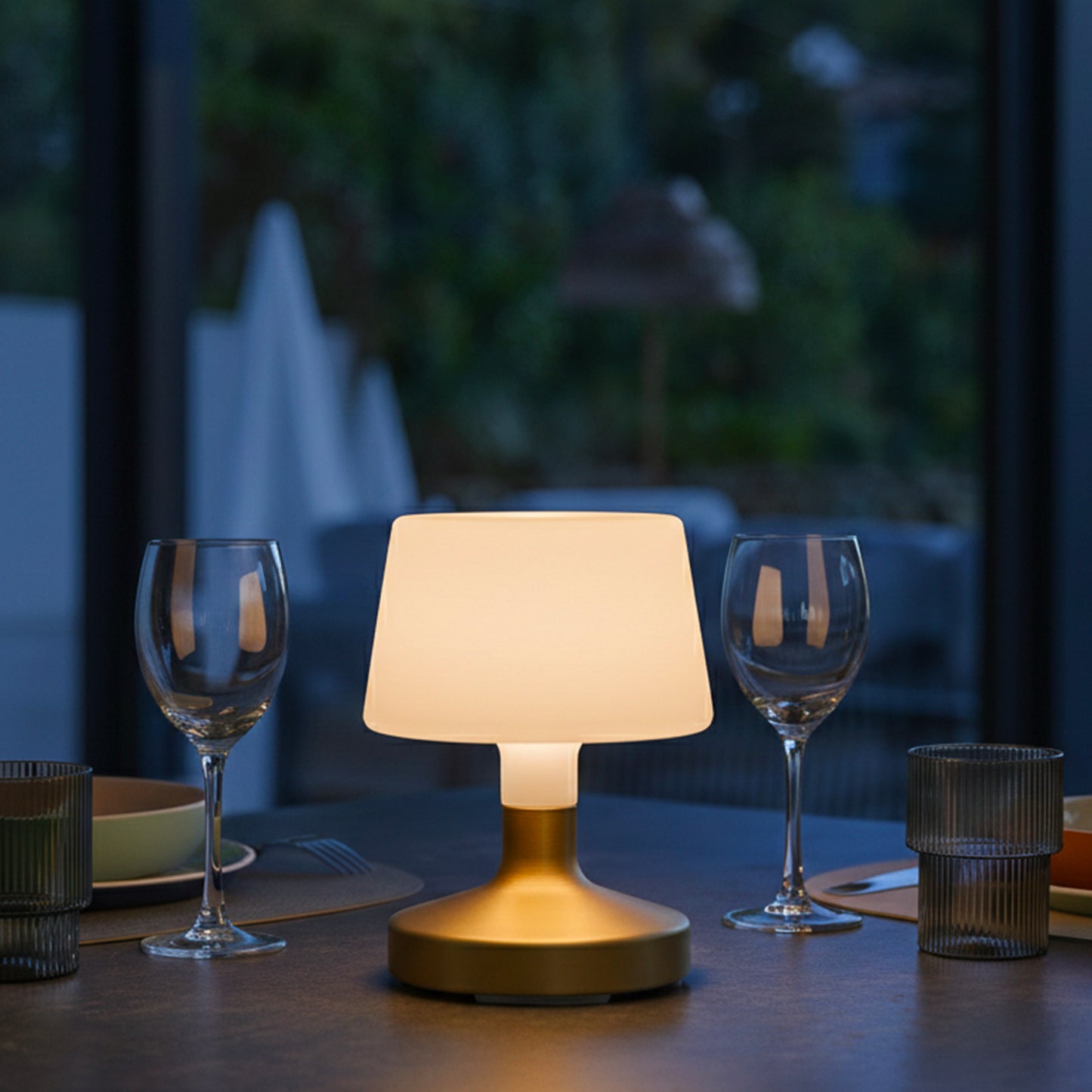 Table lamp touch design wireless gold steel base LED warm white/white dimmable HELEN GOLD H21cm