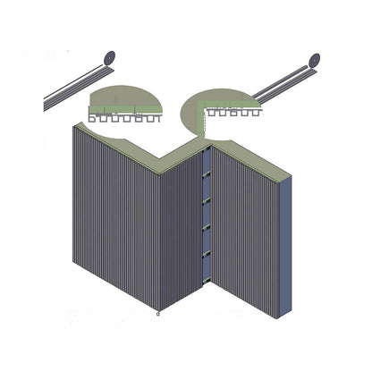 Garden fence kit with blackout composite wood and aluminum panels - extension 1.85 x 1.87 m