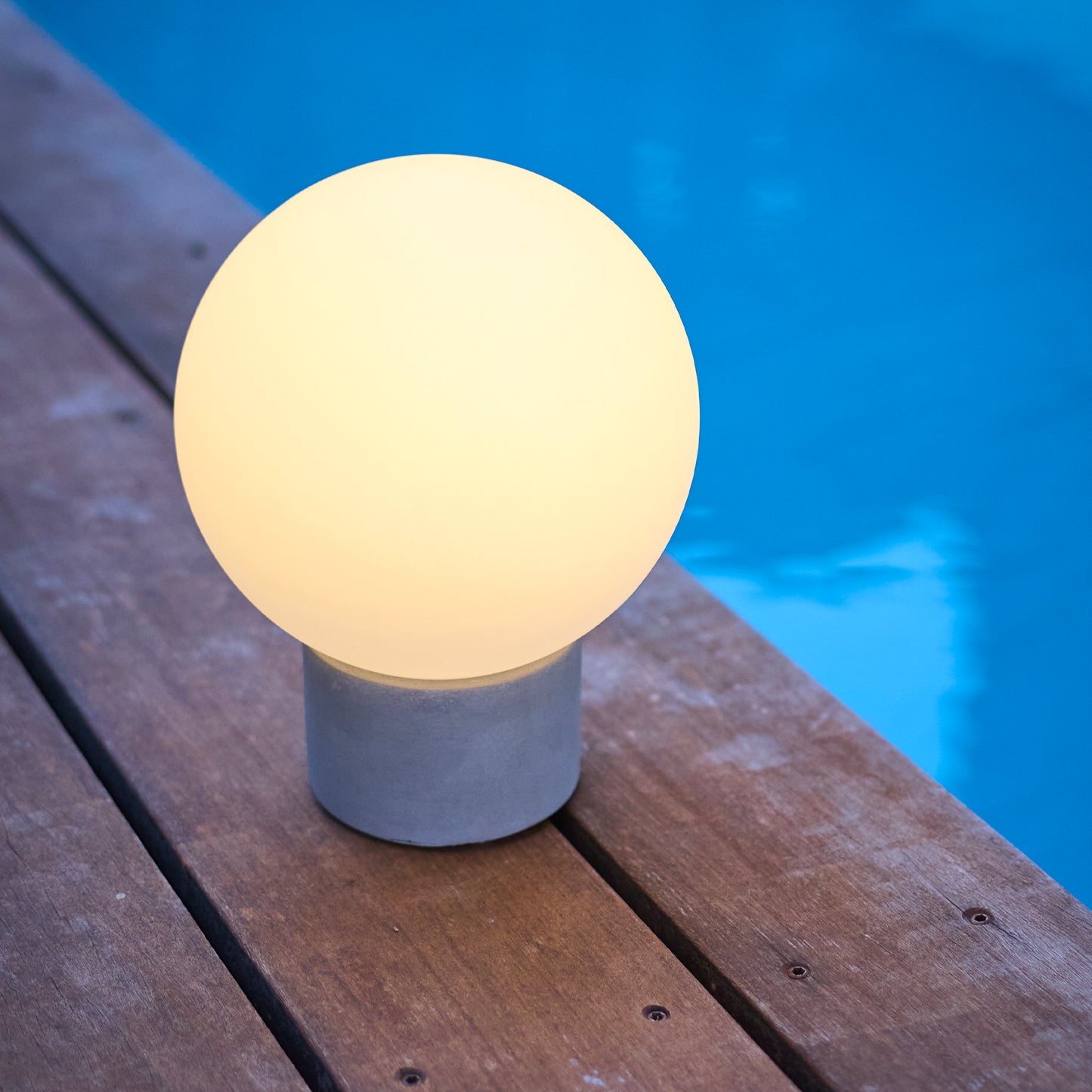 Touch table lamp gray concrete foot warm white LED/dimmable TERRA CONCRETE H25cm