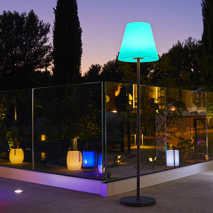 STANDY H150cm multicolor dimmable metal foot wireless floor lamp with remote control