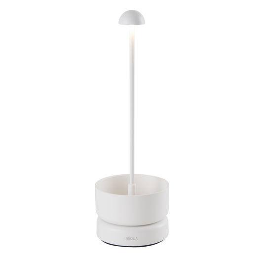 Lampe de table sans fil dimmable en aluminium blanc LED BASKET WHITE H31 cm