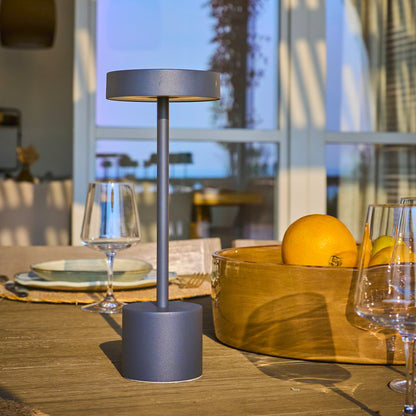 Touch ROBY wireless table lamp in aluminum H30cm