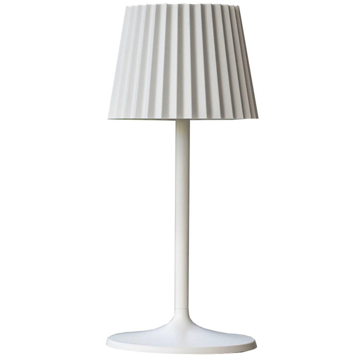 Wireless warm white LED table lamp ABBY WHITE H30cm