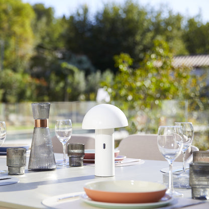 Lot de 2 lampes de table sans fil tête orientable LED blanc chaud TOD WHITE H28cm