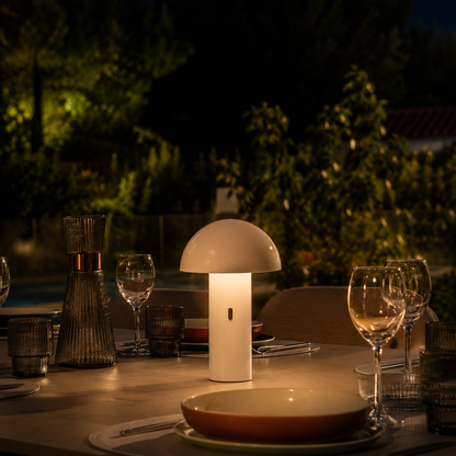 Wireless table lamp adjustable head warm white LED TOD WHITE H28cm