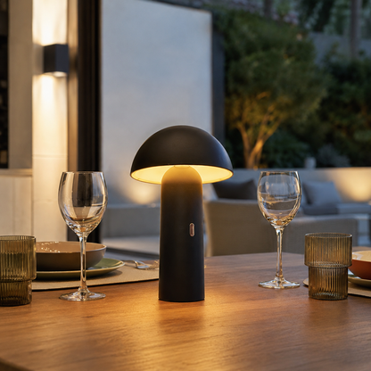 Wireless table lamp adjustable head warm white LED TOD BLACK H28cm