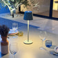 Table lamp touch wireless aluminum gray LED white dimmable KELLY ROCK H39cm