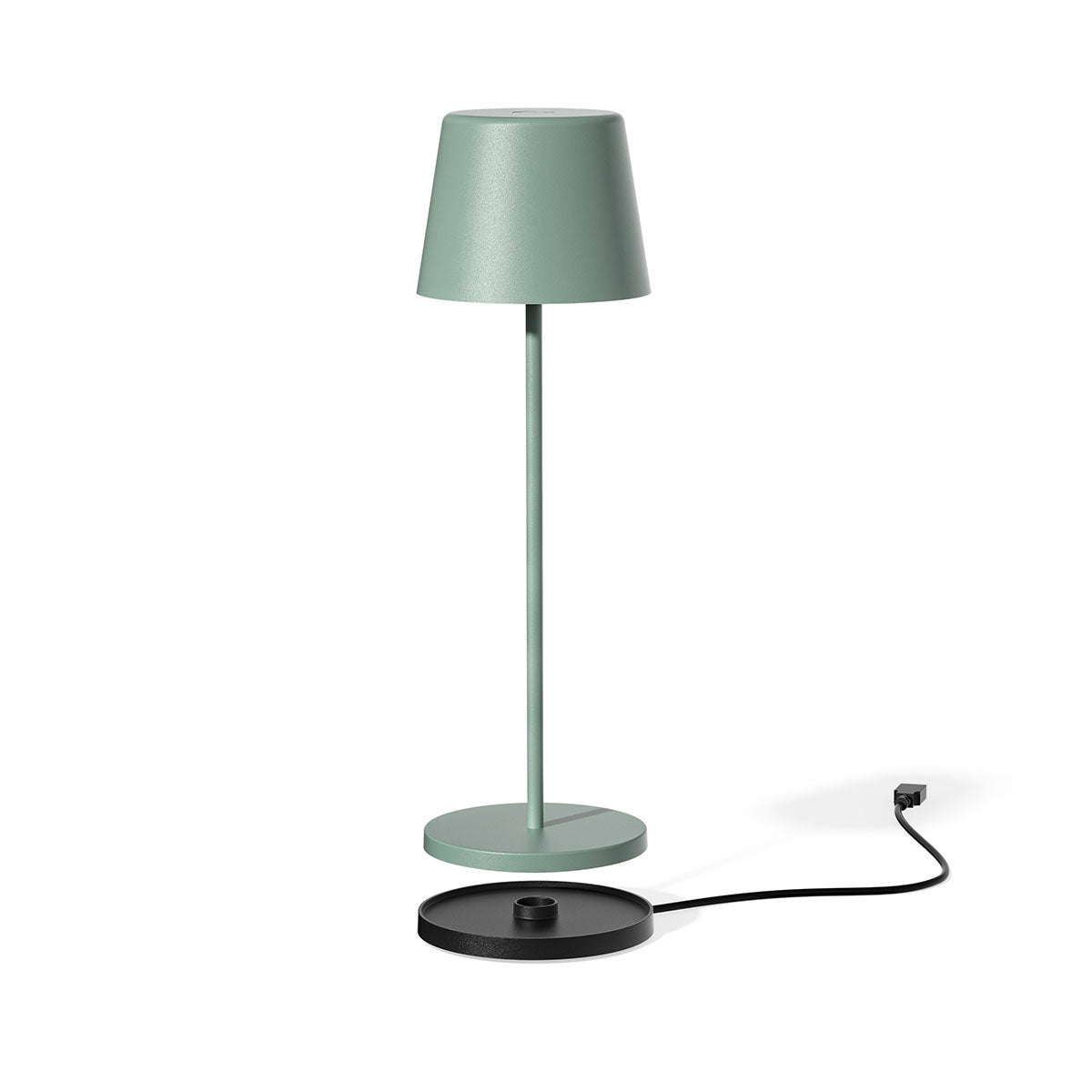 KELLY OLIVE H38cm dimmable table lamp touch wireless aluminum green white LED