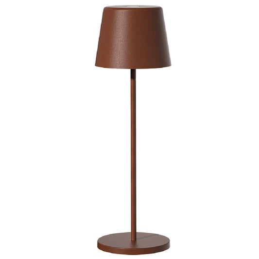 KELLY VINTAGE H38cm table lamp touch wireless aluminum brown white LED dimmable