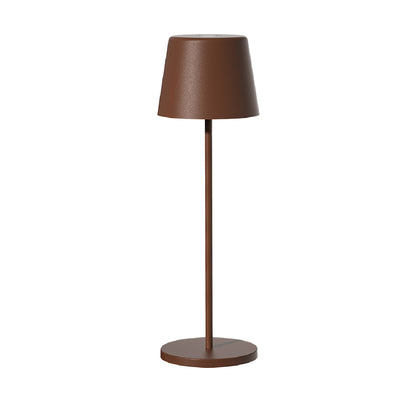 KELLY VINTAGE H38cm table lamp touch wireless aluminum brown white LED dimmable