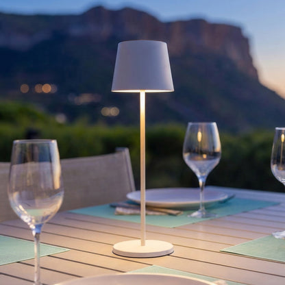 Table lamp touch wireless aluminum white dimmable white LED KELLY WHITE H39cm