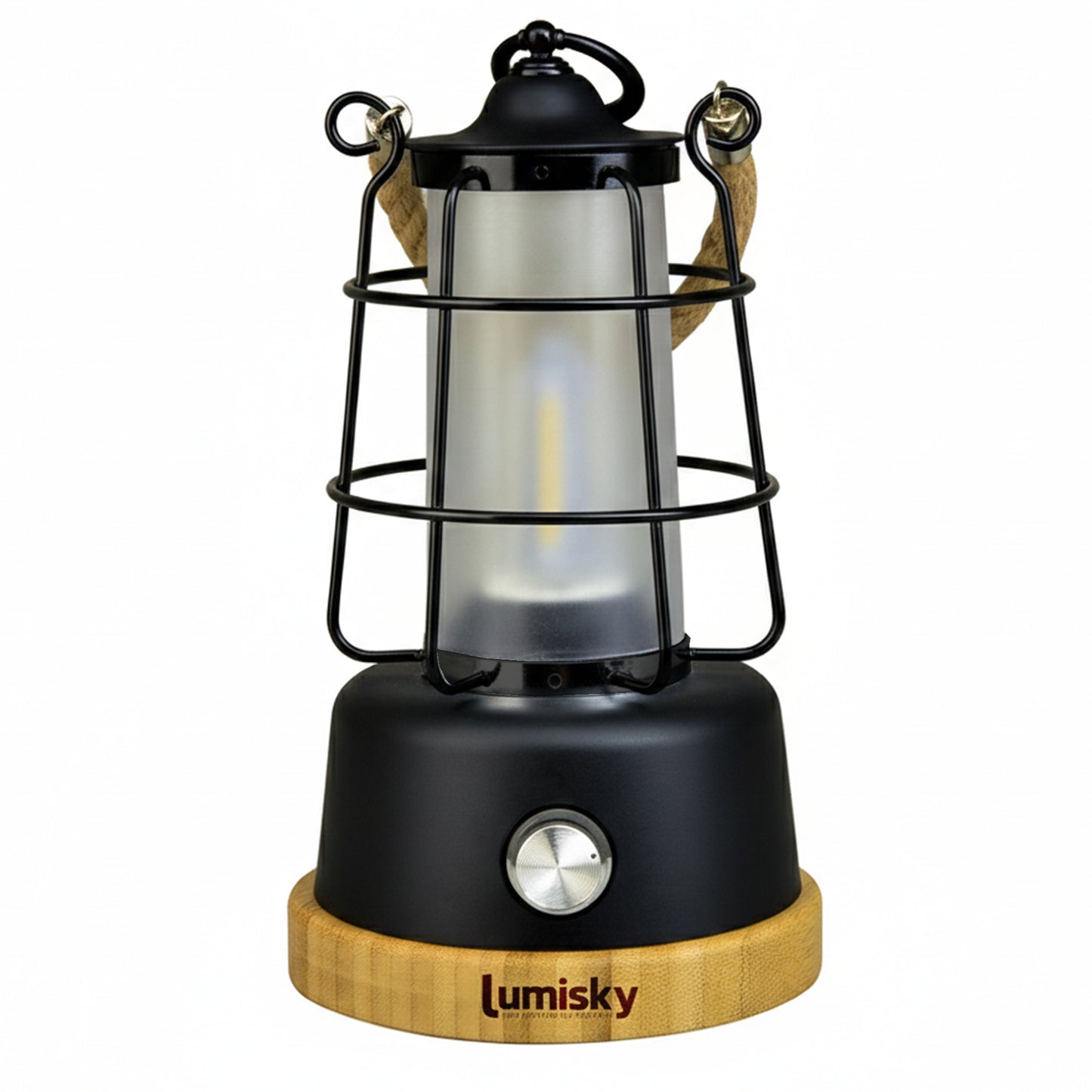 Cordless lantern with rope handle warm white LED / dimmable WILDY H23cm