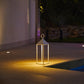 Design lantern in wireless aluminum metal handle warm white LED NUNA H47cm