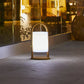 Wireless lantern Scandinavian design natural wood handle LED warm white/white dimmable WOODY H37cm