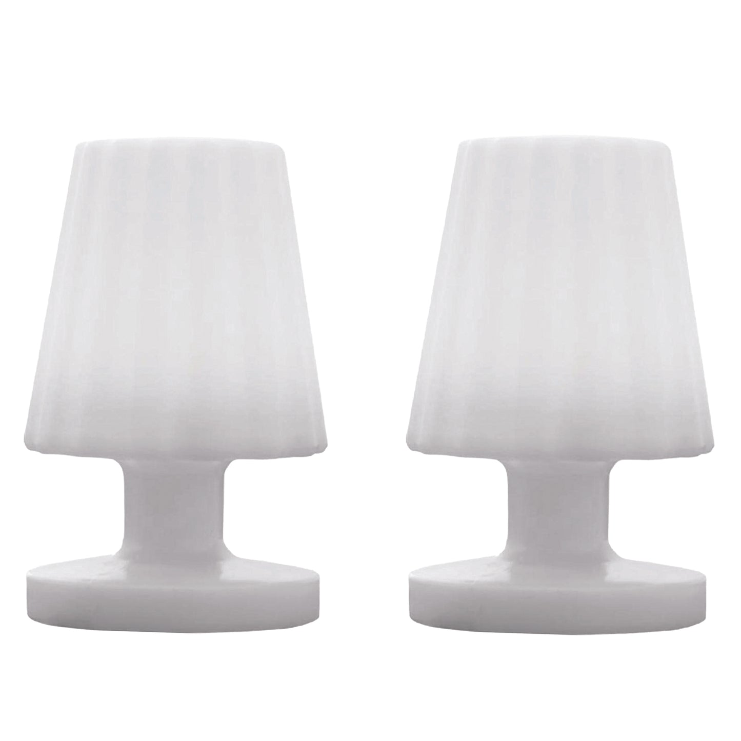 Lot de 2 minis lampes à poser rechargeables sans fil LED blanc chaud dimmable LADY MINI H22cm