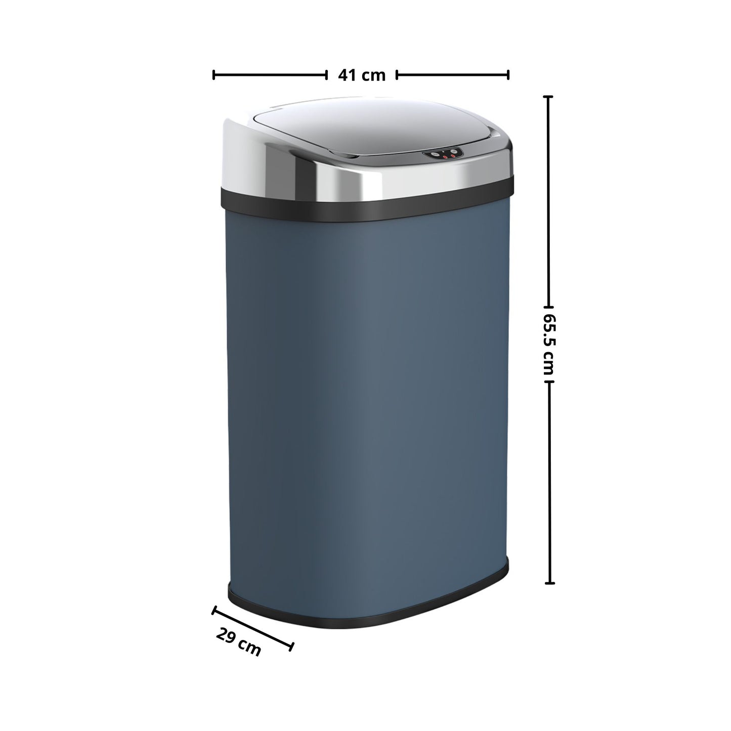 Automatic kitchen bin 58L MAJESTIC large capacity in stainless steel with strapping