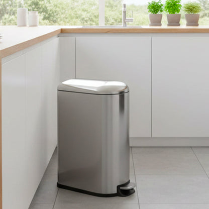 Narrow kitchen bin with pedal in steel 40L FULLER in brushed stainless steel design