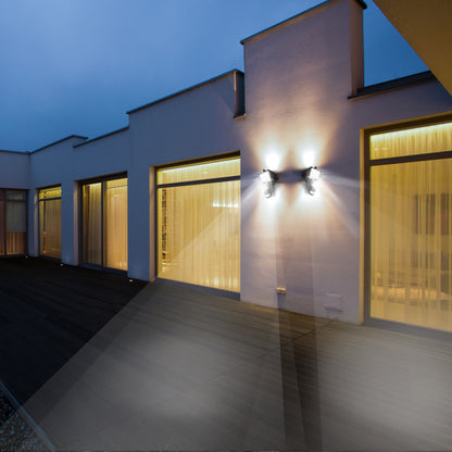 Lot de 2 projecteurs solaires noir éclairage puissant panneau solaire déporté LED blanc COOPER BLACK H22cm avec détecteur de mouvement orientable