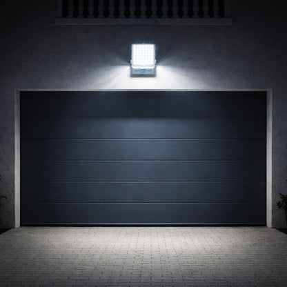 Projecteur solaire éclairage très puissant LED blanc chaud/ froid TITAN avec panneau solaire déporté et télécommande H30.5cm