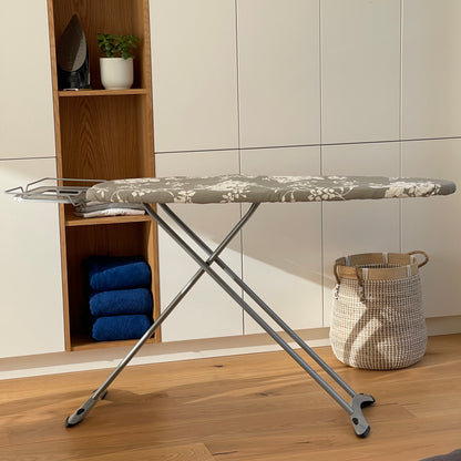 Foldable ironing board 2in1 WILD in steel 130x47 H90cm with iron rest and central steamer