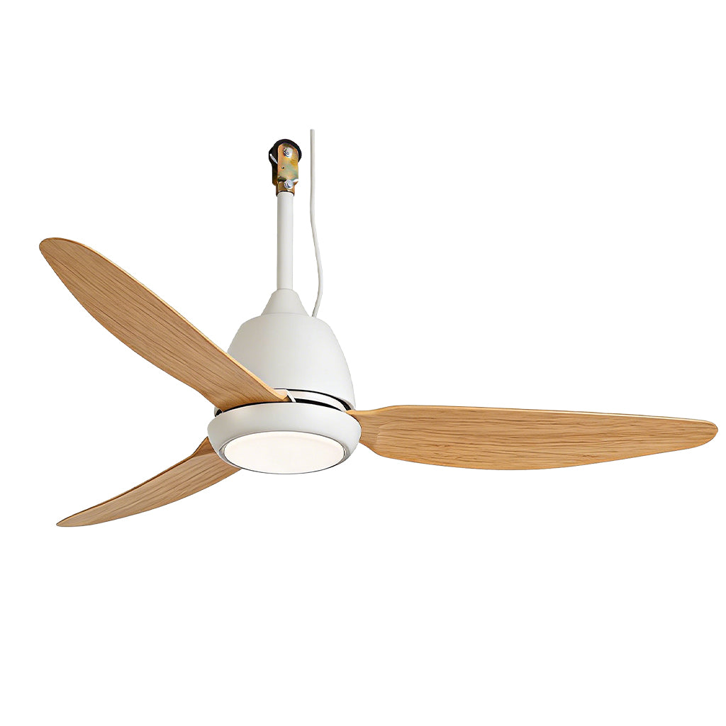 Ventilateur de Plafond CORALI 106cm avec Éclairage LED 15W Intégré Petit Ventilateur Silencieux 34dB pour Chambre et Salon Moteur DC 30W Basse Consommation Réversible Mode Été Hiver 6 Vitesses avec Télécommande Plafonnier 2700 Lumens Blanc et Bois