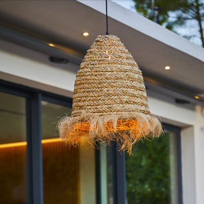 Abat jour naturel ANAFI en jonc de mer style bohème H47cm pour monture électrique E27