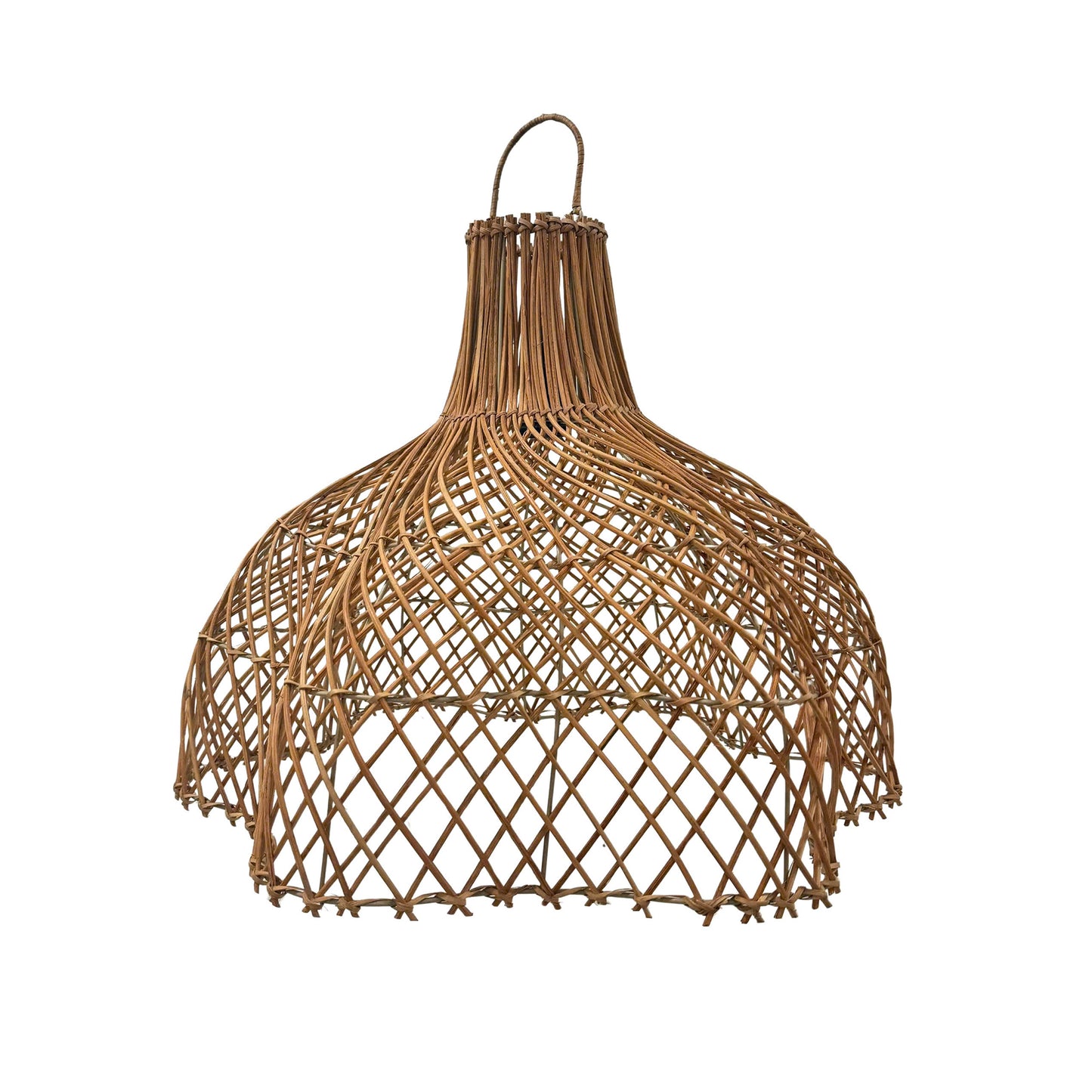 GIACOMO INDOOR lampshade in natural rattan bohemian style for electric mount E27 H45cm