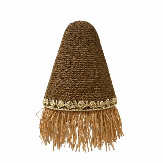 Abat jour naturel PALOMA INDOOR en herbe marine style bohème H45cm pour monture électrique E27