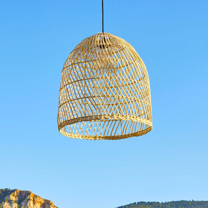 PAULO INDOOR lampshade in natural rattan bohemian style for electric mount E27 H45cm