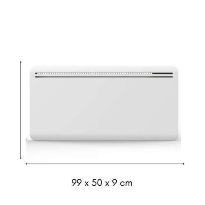 Dry inertia electric radiator CAST IRON block LCD screen 2000W ASPEN NF standard