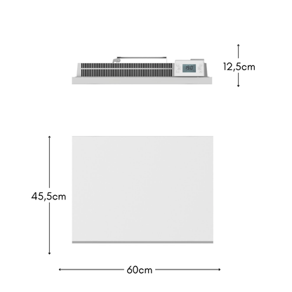 CERAMIC dry inertia electric heater LCD screen 1000W POAS