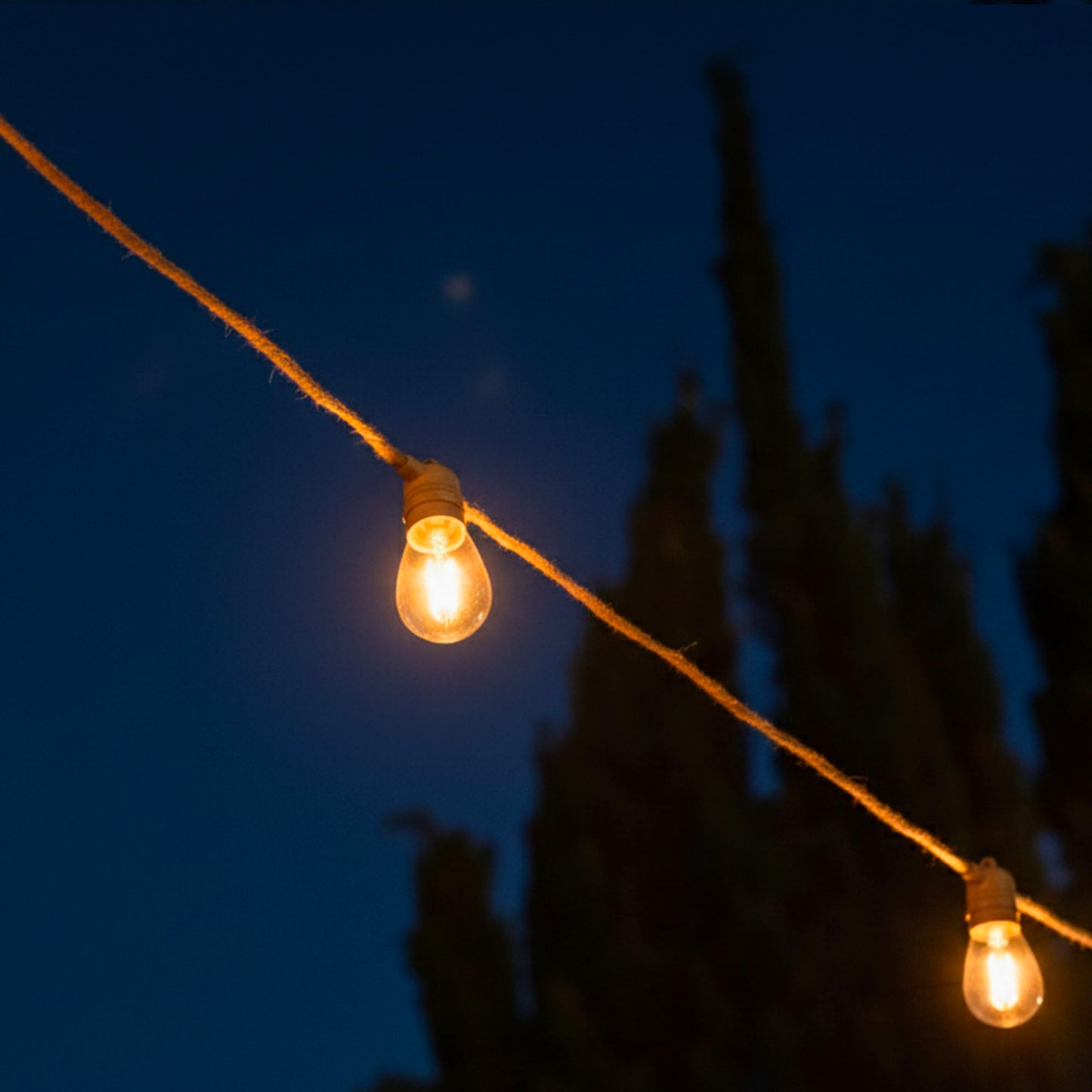 Solar rope light garland 10 warm white LED transparent bulbs FANTASY CORD SOLAR 7.45m