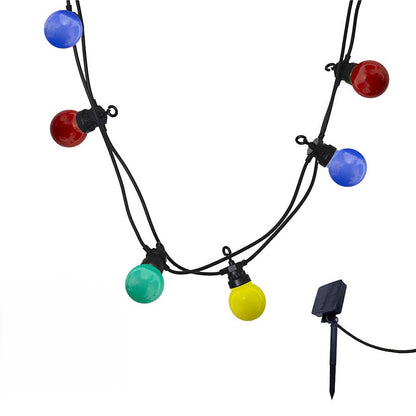 Solar light garland 10 globes multicolored LED PARTY GUINGUETTE SOLAR 5.70m 8 modes