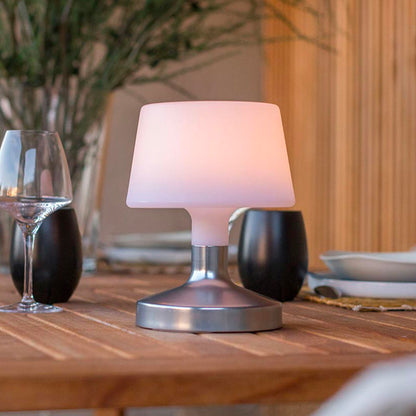 Table lamp touch design wireless steel base LED warm white/white dimmable HELEN SILVER H21cm