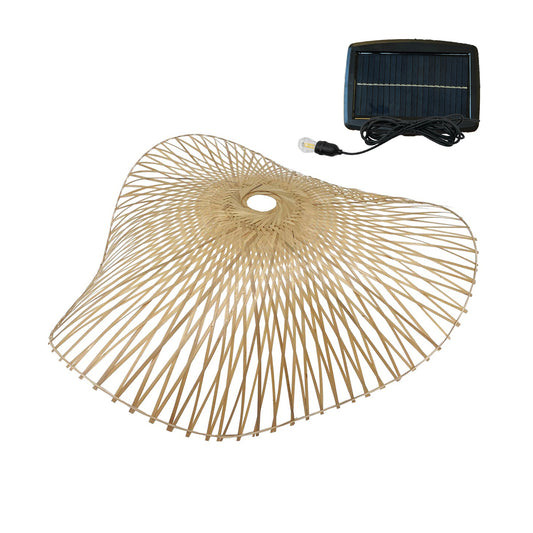 Suspension solaire LAIA SOLAR en bambou naturel avec câble hybride secteur et solaire 5m de longueur