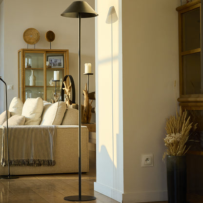 Lampadaire solaire en aluminium avec module LED solaire avec télécommande NERIO TALL H150cm