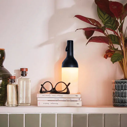 Lanterne sans fil LED blanc chaud ELO NOIRE H31cm