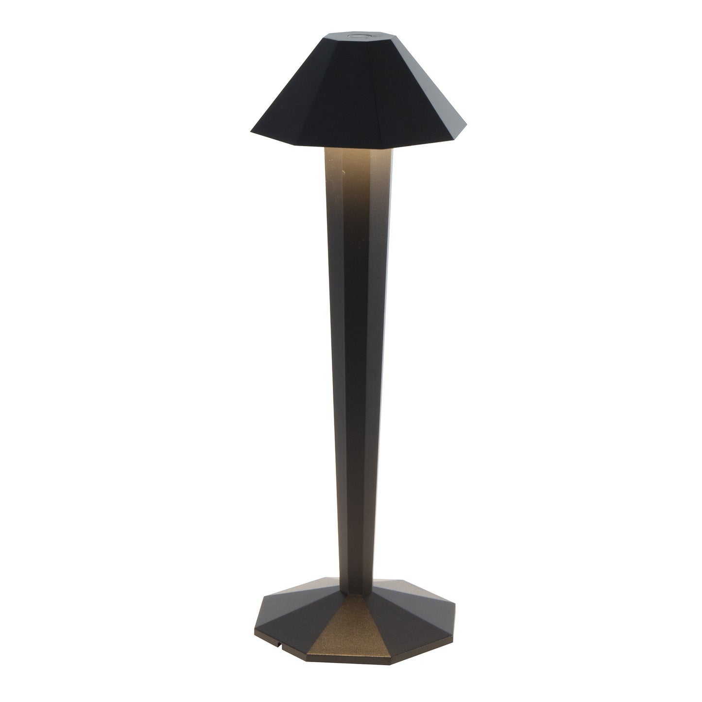 Wireless warm white LED table lamp ABBY BLACK H30cm