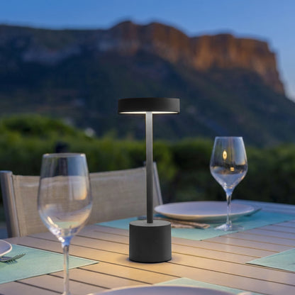 Touch ROBY wireless table lamp in aluminum H30cm